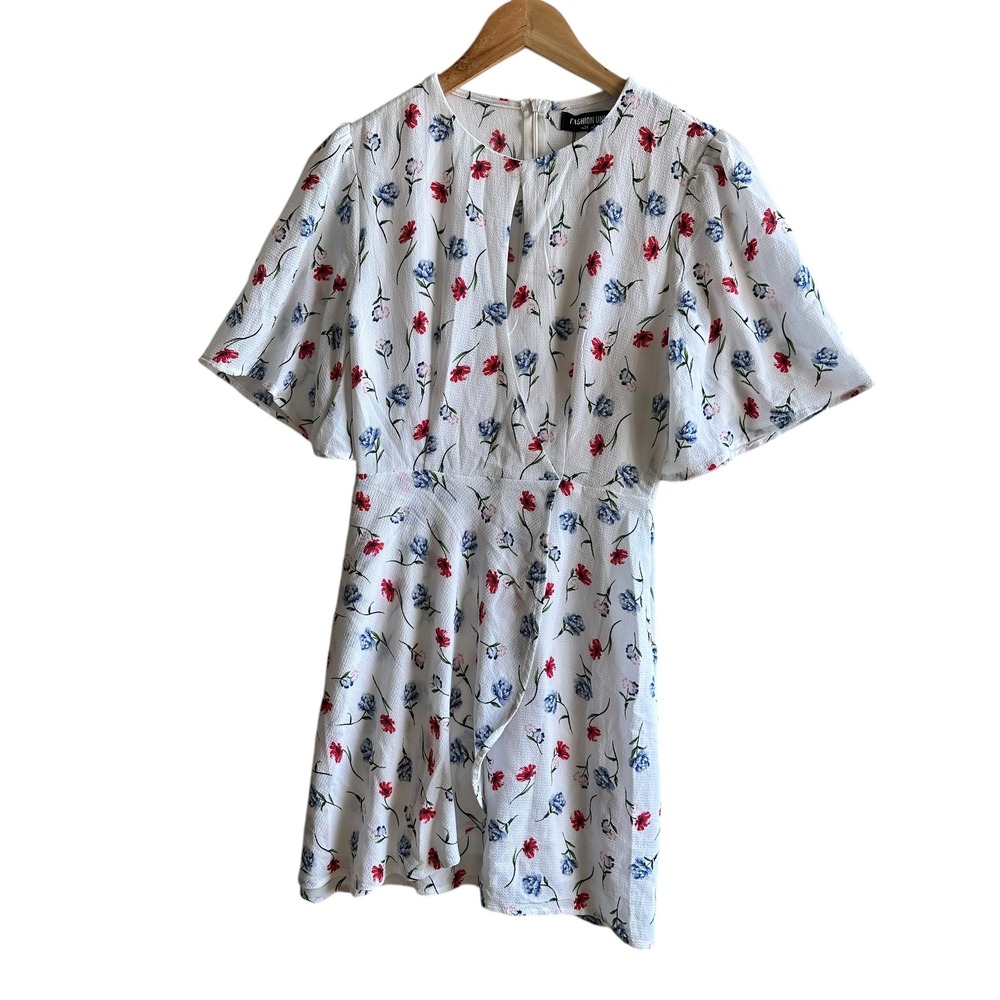Fashion Union Mini Dress Floral Fairy Cottage Whimsical Sz 2 NWT Summer Cocktail